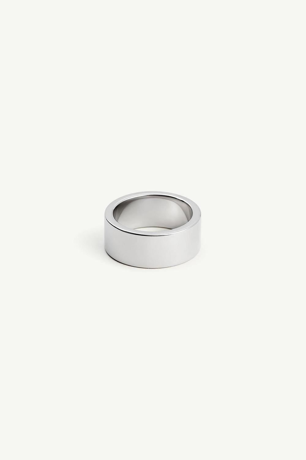 Silver Maison Margiela Minimal Logo Ring | AU_MM65890