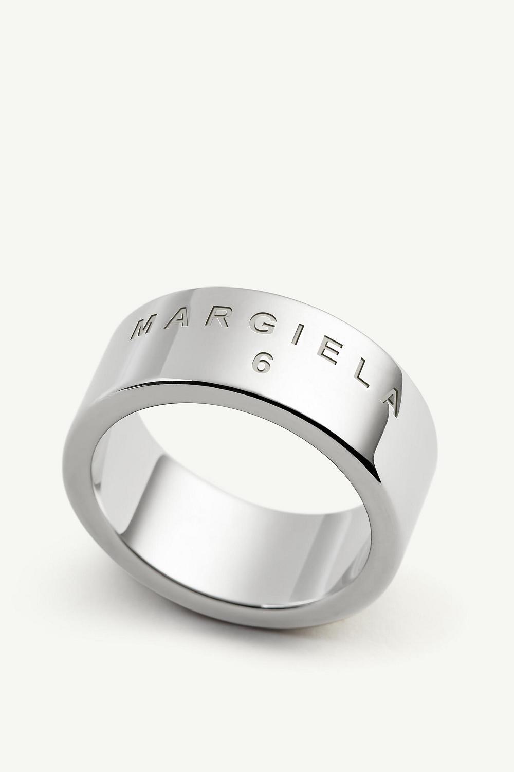 Silver Maison Margiela Minimal Logo Ring | AU_MM65890