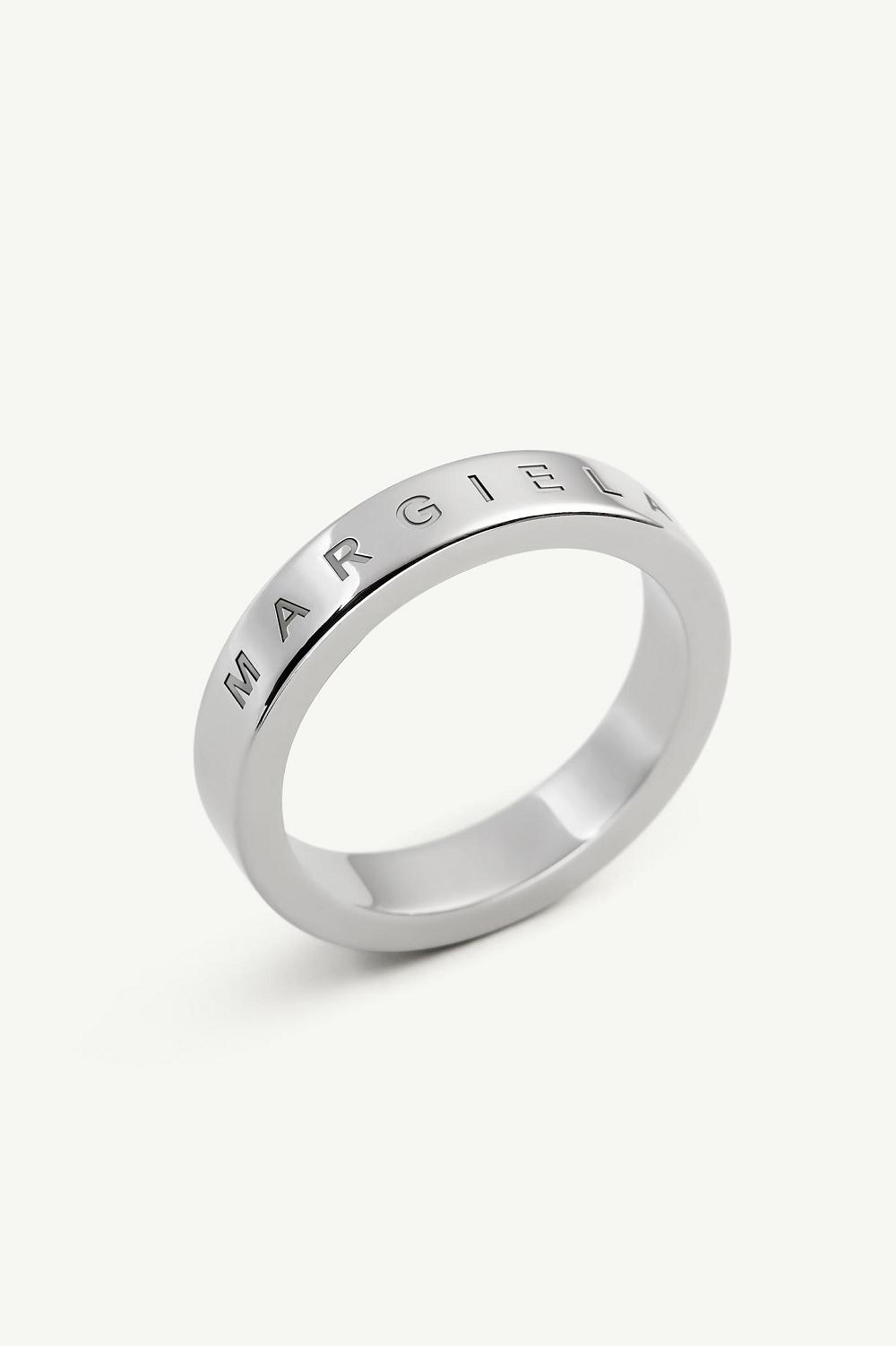 Silver Maison Margiela Minimal Logo Ring | AU_MM52153