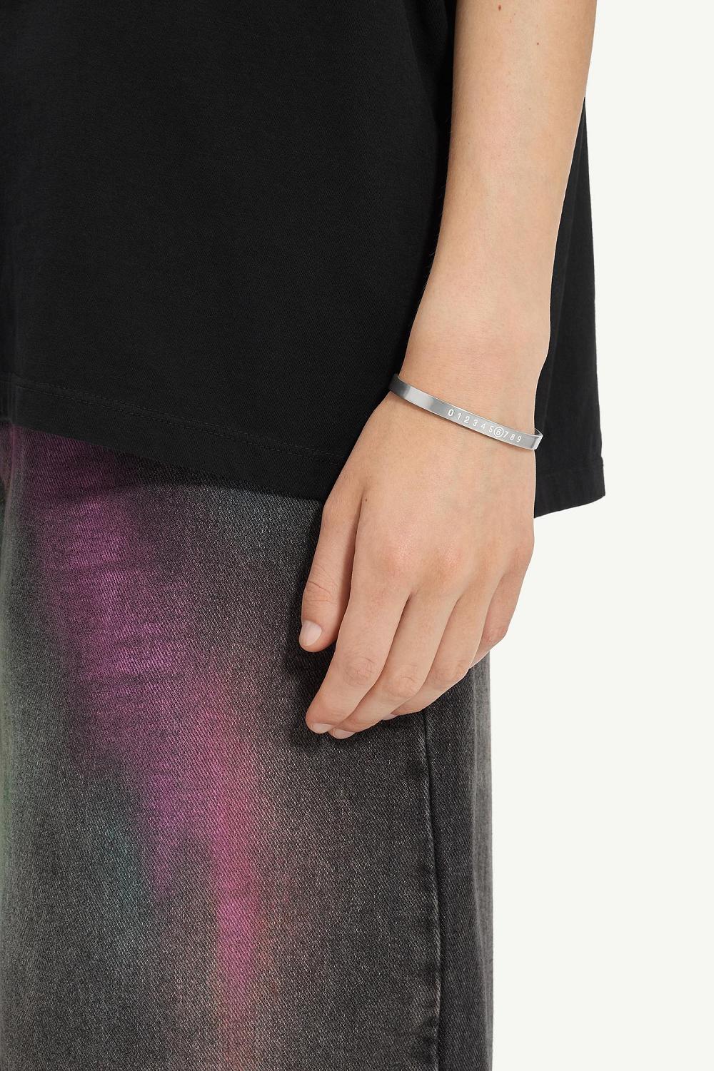 Silver Maison Margiela Numeric Bracelet Cuff | AU_MM65256