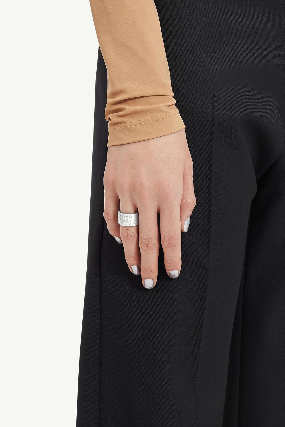 Silver Maison Margiela Numeric Minimal Signature Ring | AU_MM92217