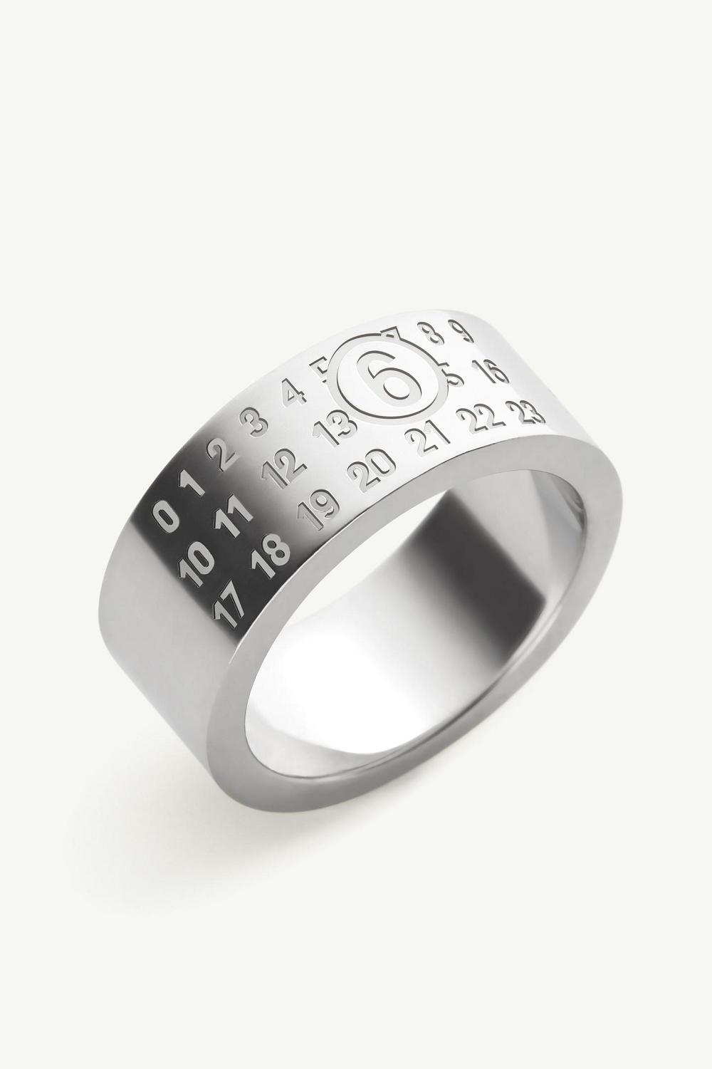 Silver Maison Margiela Numeric Minimal Signature Ring | AU_MM31891