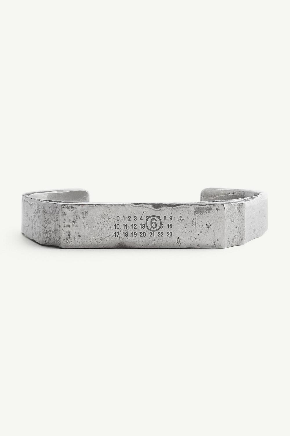 Silver Maison Margiela Numeric Signature Cuff | AU_MM38501