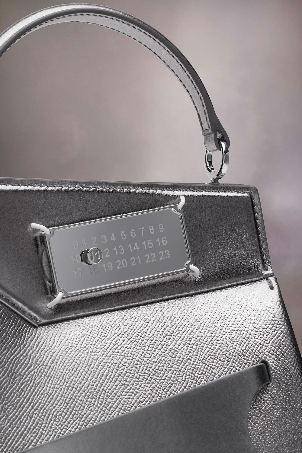 Silver Maison Margiela Snatched Handbag Small | AU_MM48676