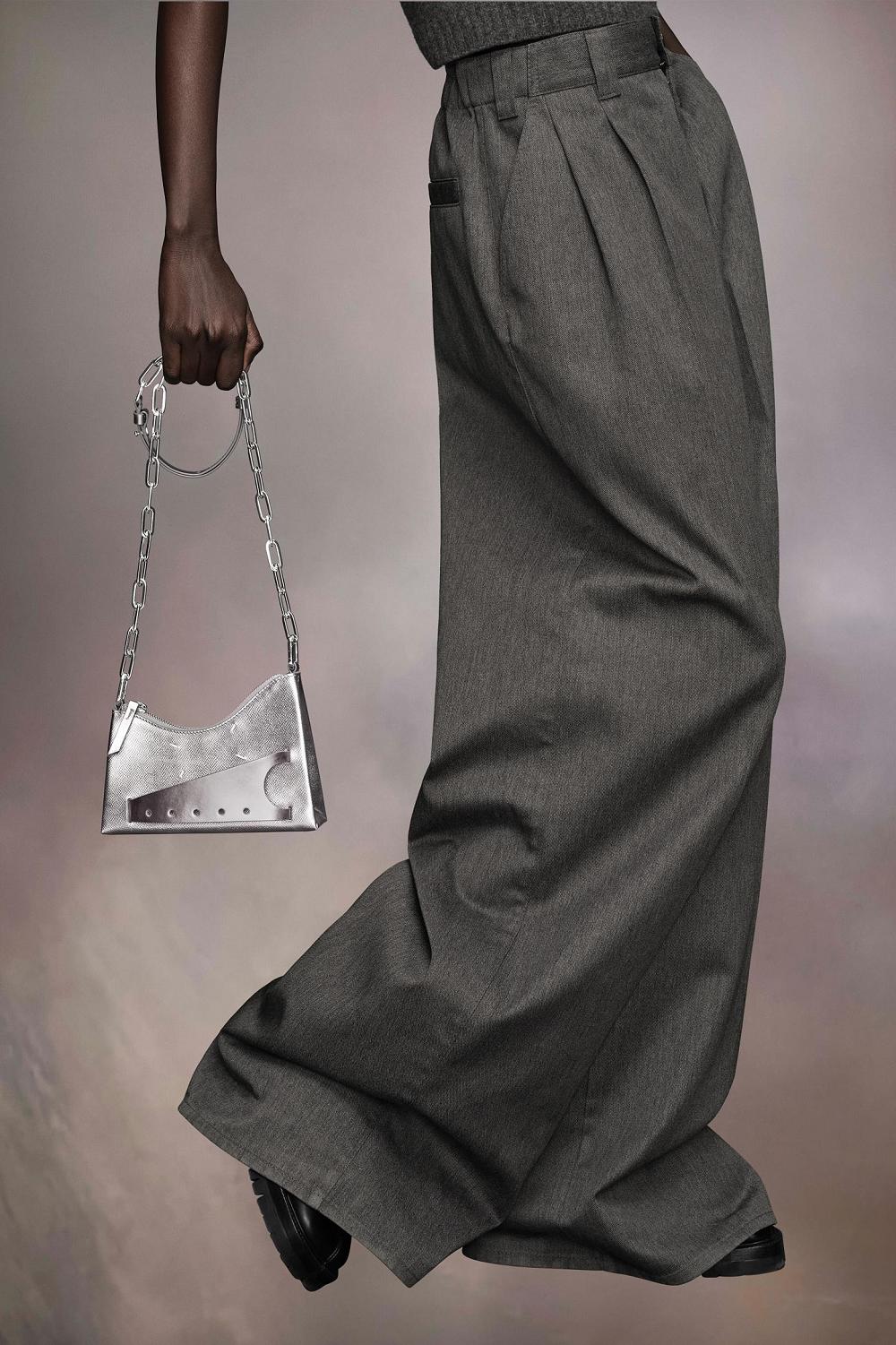 Silver Maison Margiela Snatched Hobo Micro | AU_MM39794