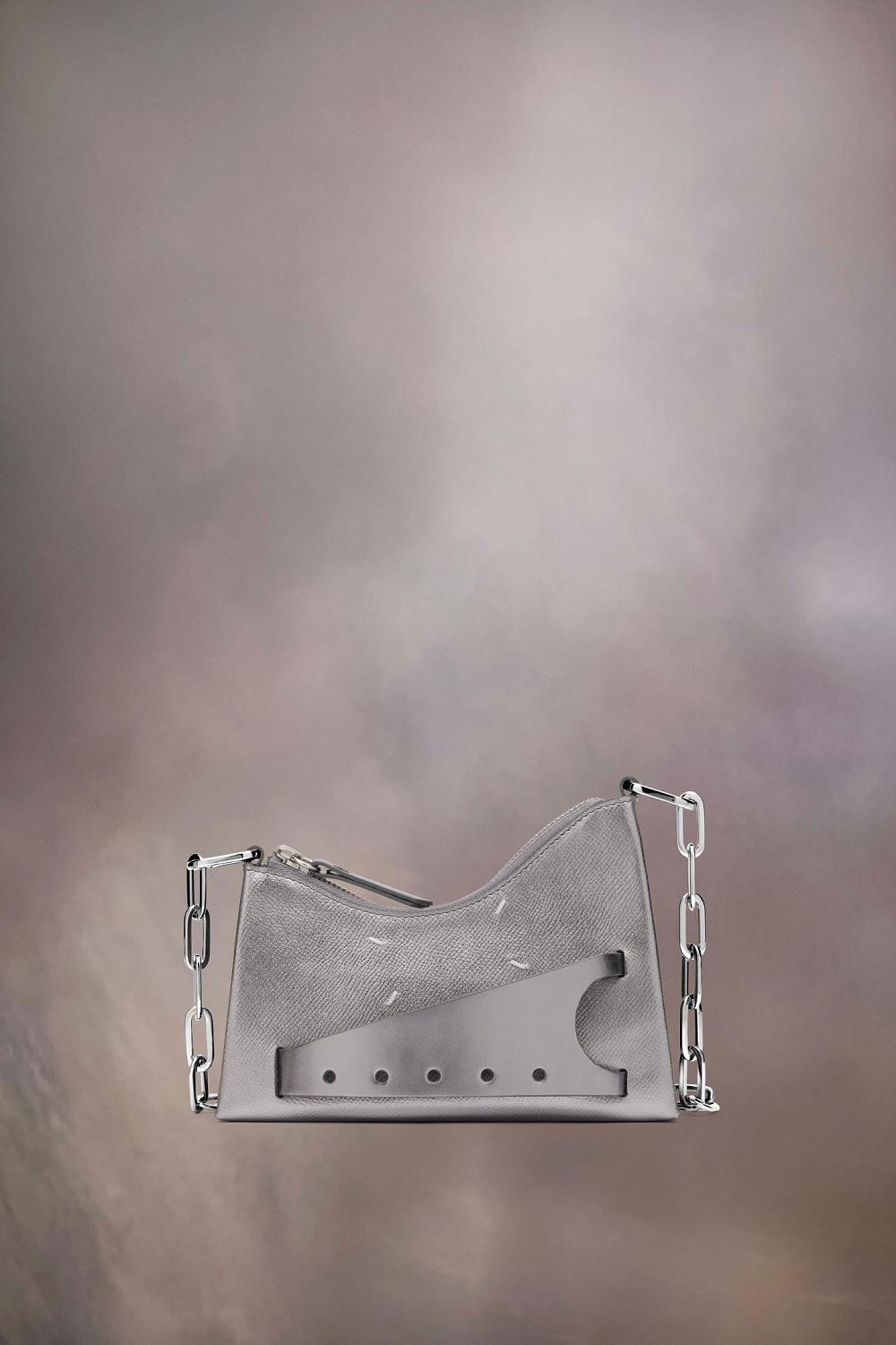 Silver Maison Margiela Snatched Hobo Micro | AU_MM39794