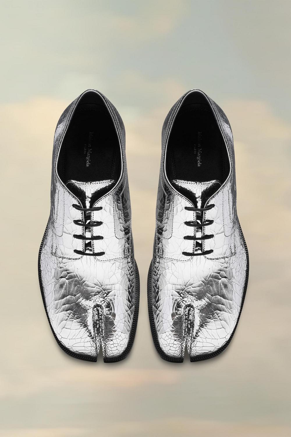 Silver Maison Margiela Tabi Broken Mirror Lace-ups | AU_MM45606