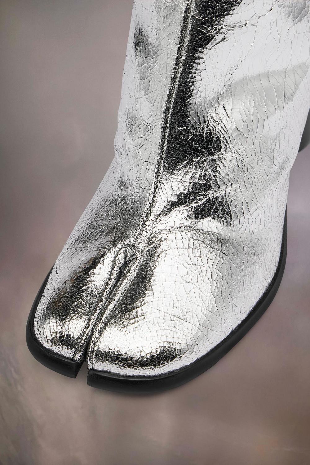 Silver Maison Margiela Tabi Broken Mirror Boots | AU_MM79382