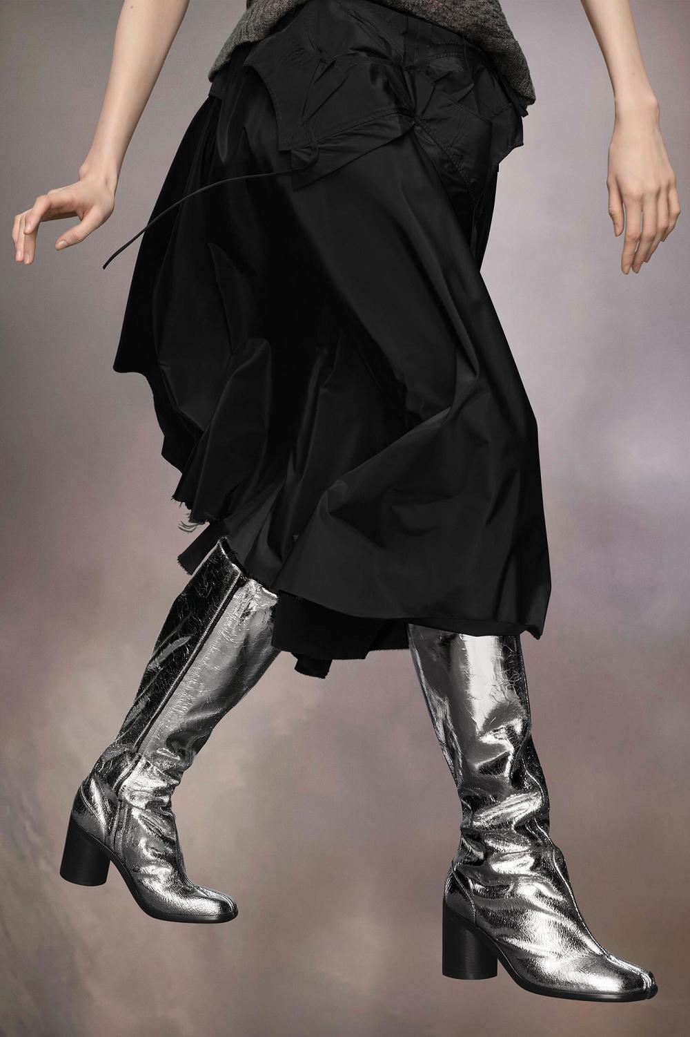 Silver Maison Margiela Tabi Broken Mirror Boots | AU_MM79382