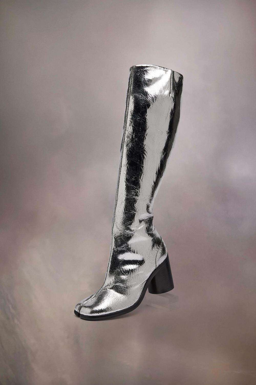 Silver Maison Margiela Tabi Broken Mirror Boots | AU_MM79382