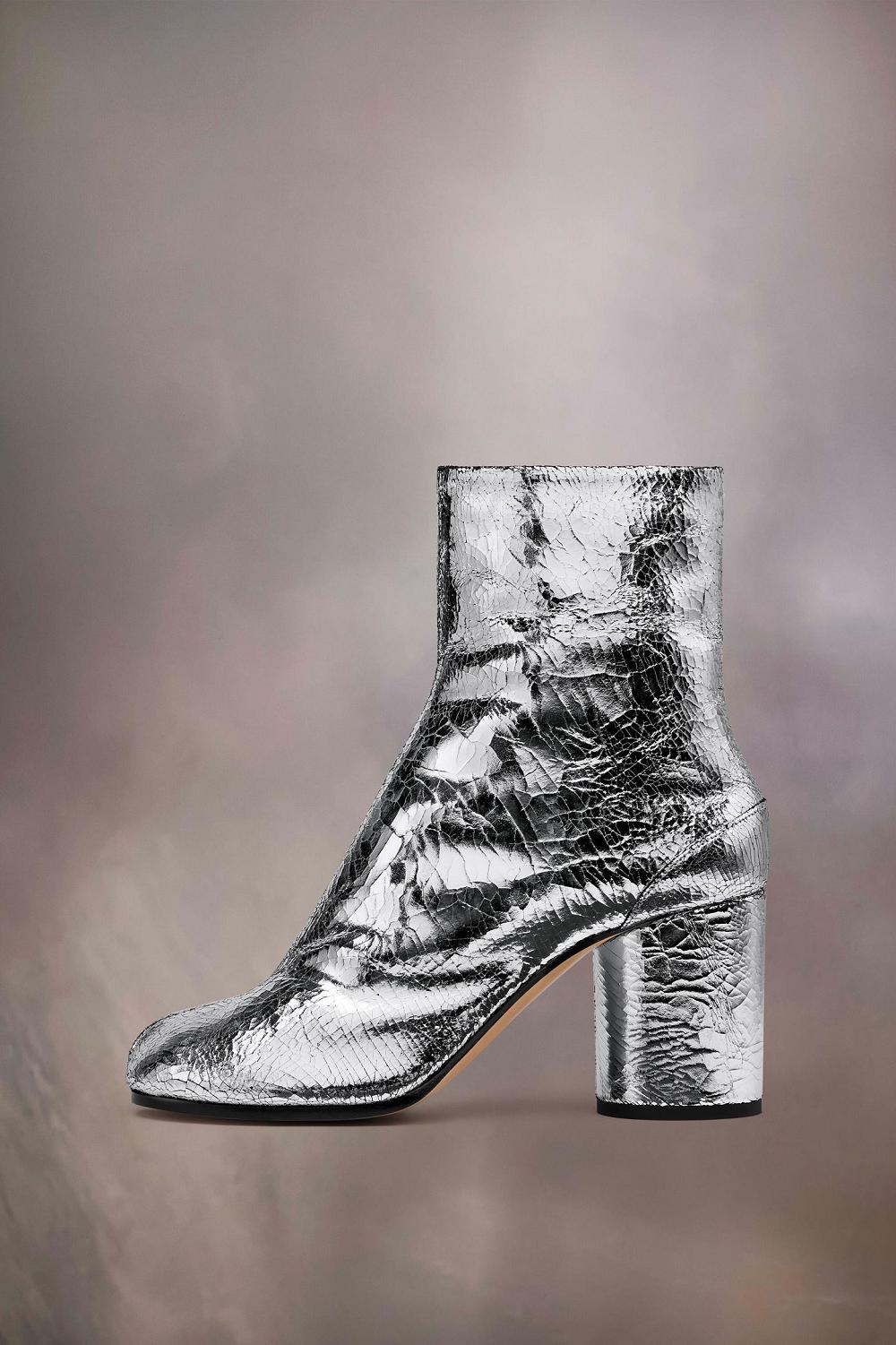 Silver Maison Margiela Tabi Broken Mirror Boots | AU_MM12882