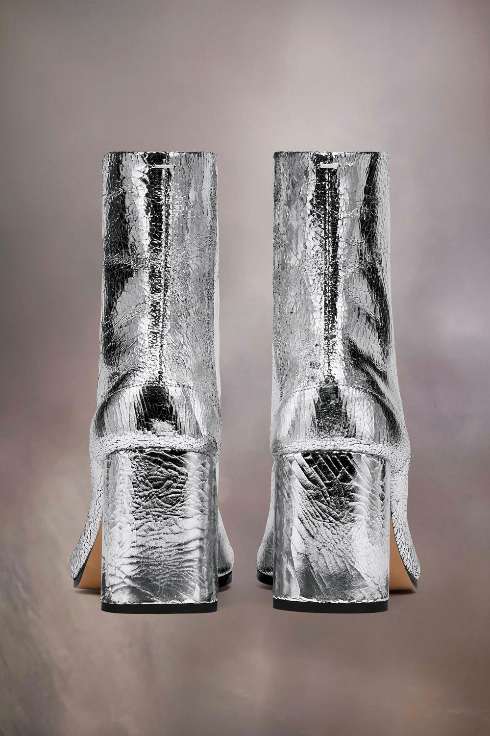 Silver Maison Margiela Tabi Broken Mirror Boots | AU_MM12882