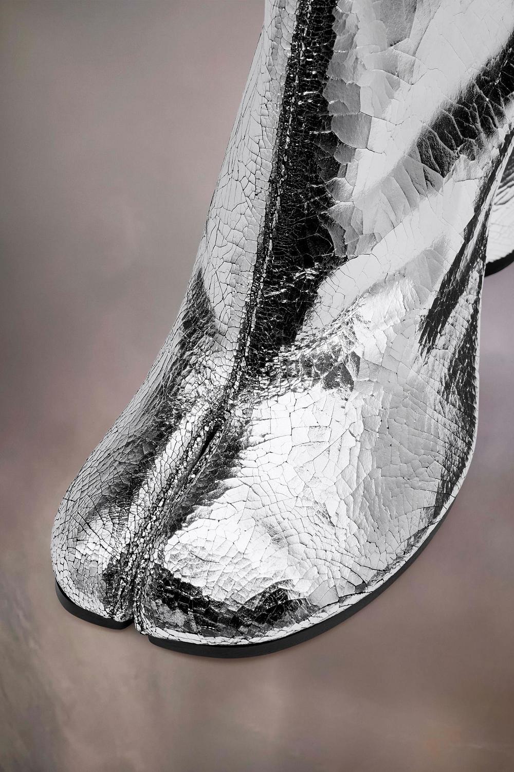 Silver Maison Margiela Tabi Broken Mirror Boots | AU_MM12882