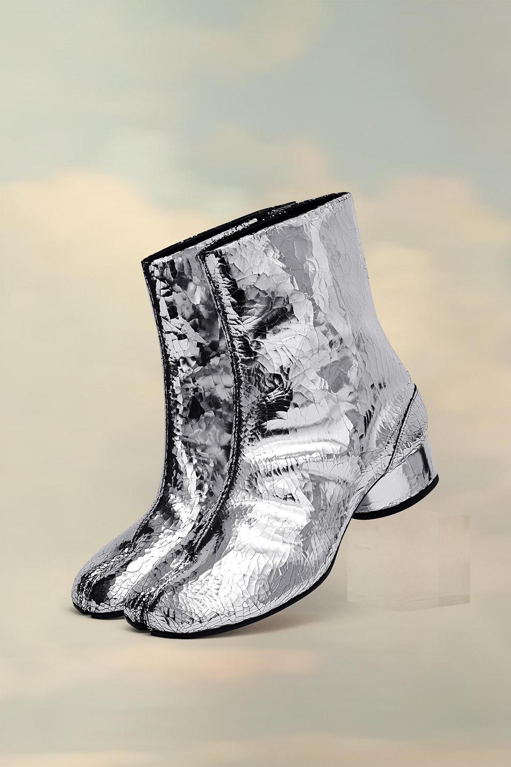 Silver Maison Margiela Tabi Mirror Boots | AU_MM38454