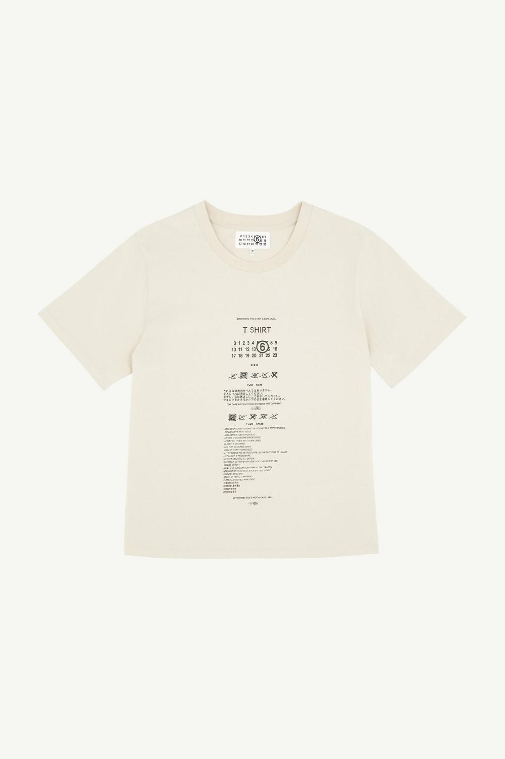 White Maison Margiela Care Label Print Cotton T-shirt | AU_MM23733