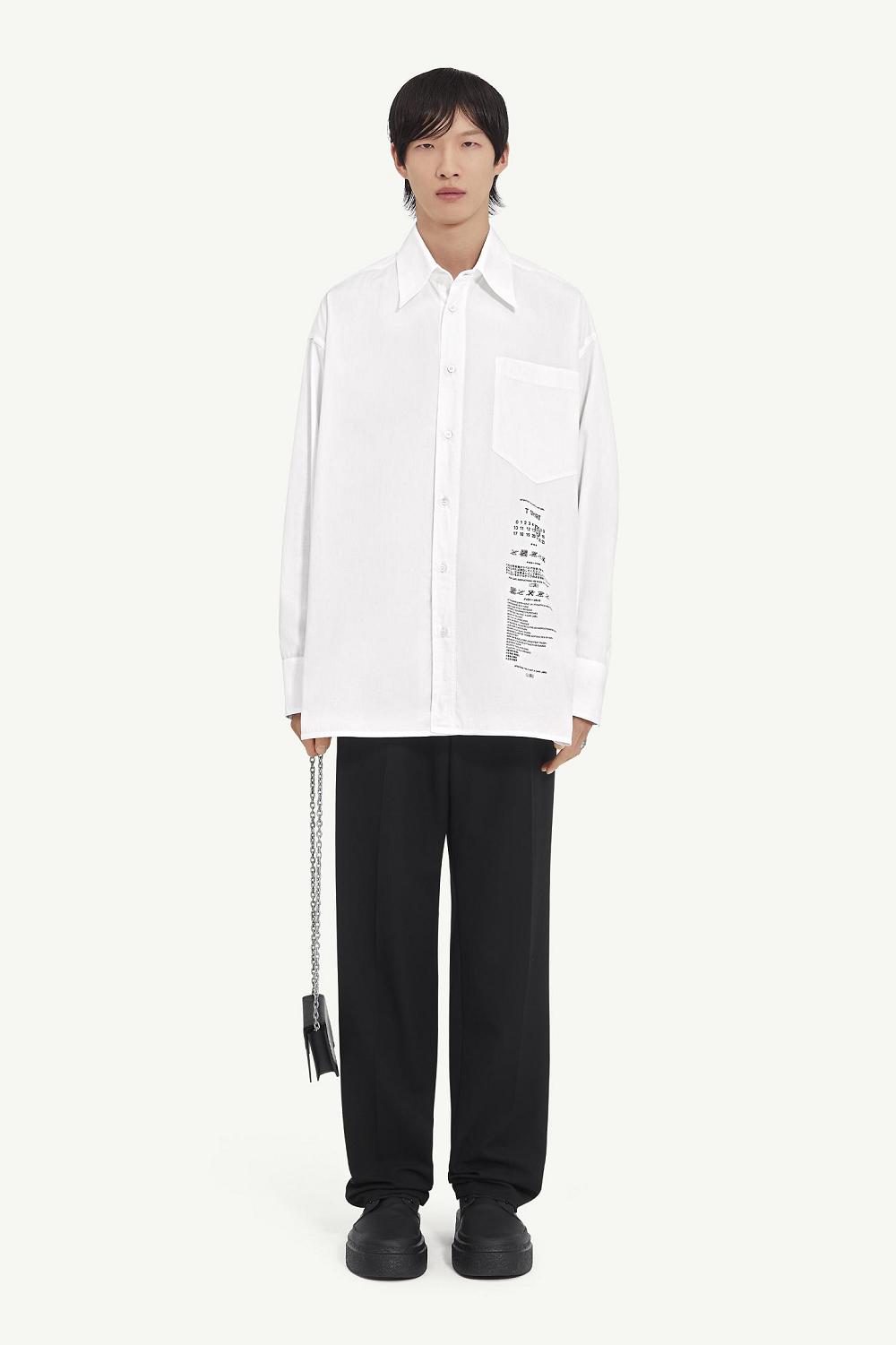 White Maison Margiela Cotton Poplin Shirt | AU_MM27416