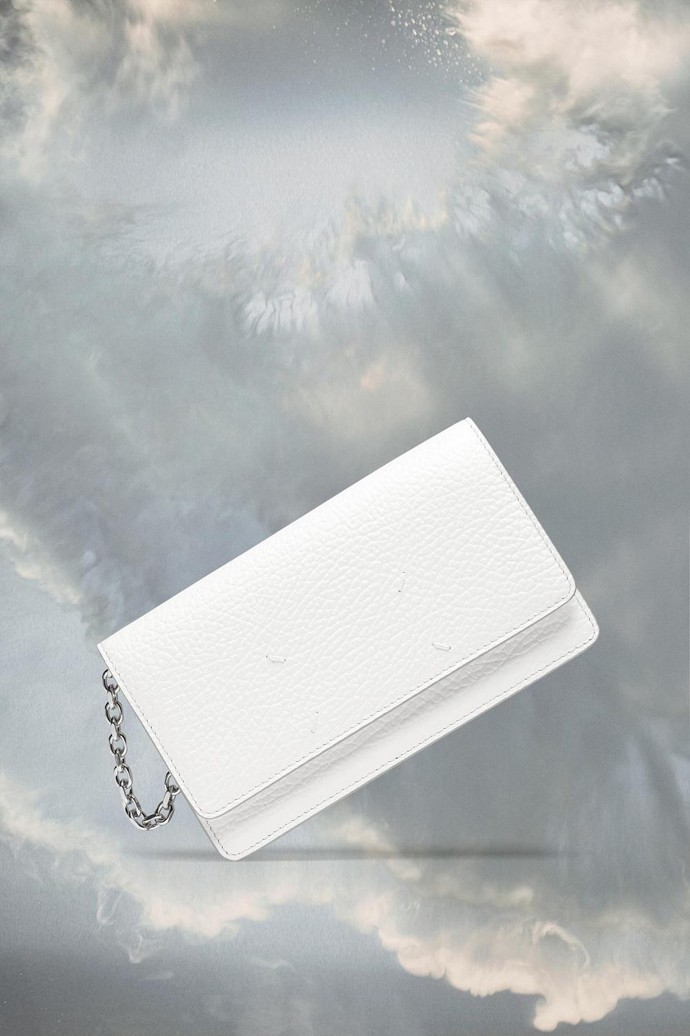 White Maison Margiela Four Stitches Chain Wallet | AU_MM14331