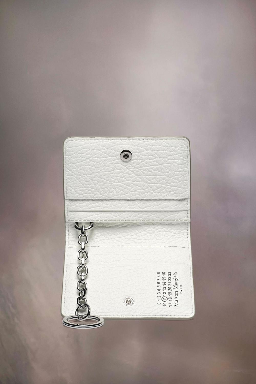 White Maison Margiela Four Stitches Keyring Cardholder | AU_MM56346