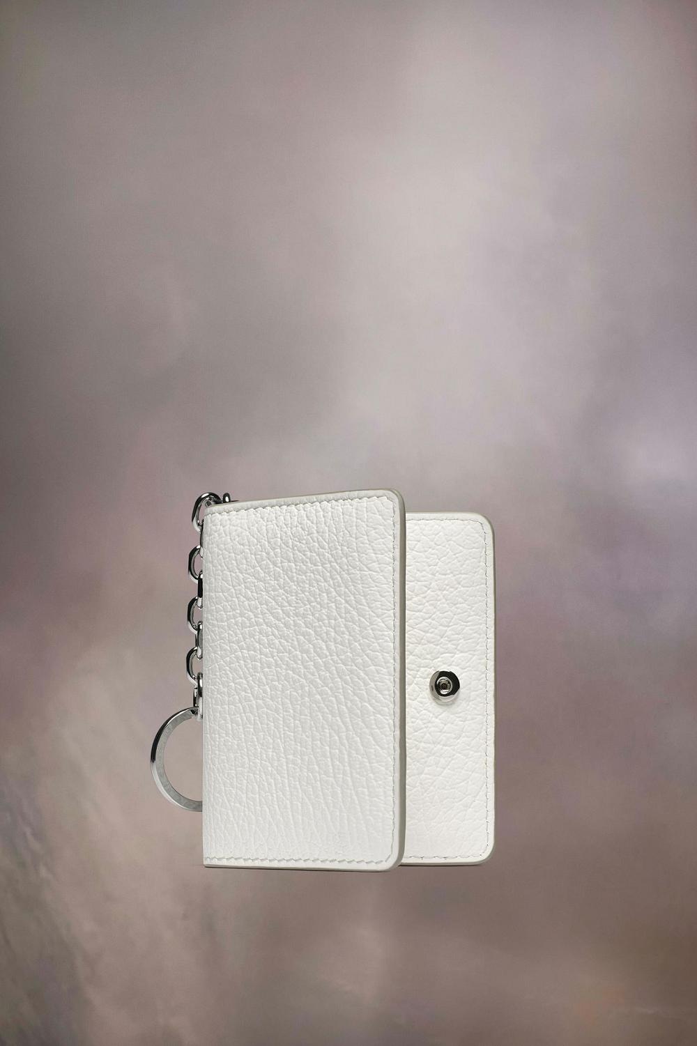 White Maison Margiela Four Stitches Keyring Cardholder | AU_MM56346