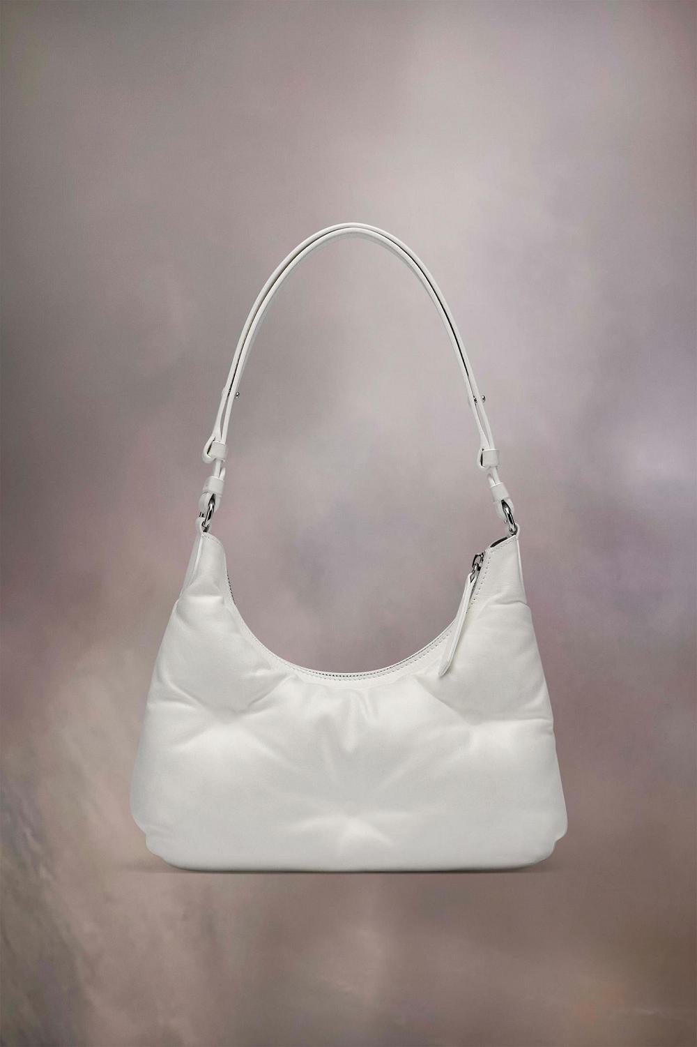 White Maison Margiela Glam Slam Hobo Small | AU_MM93534