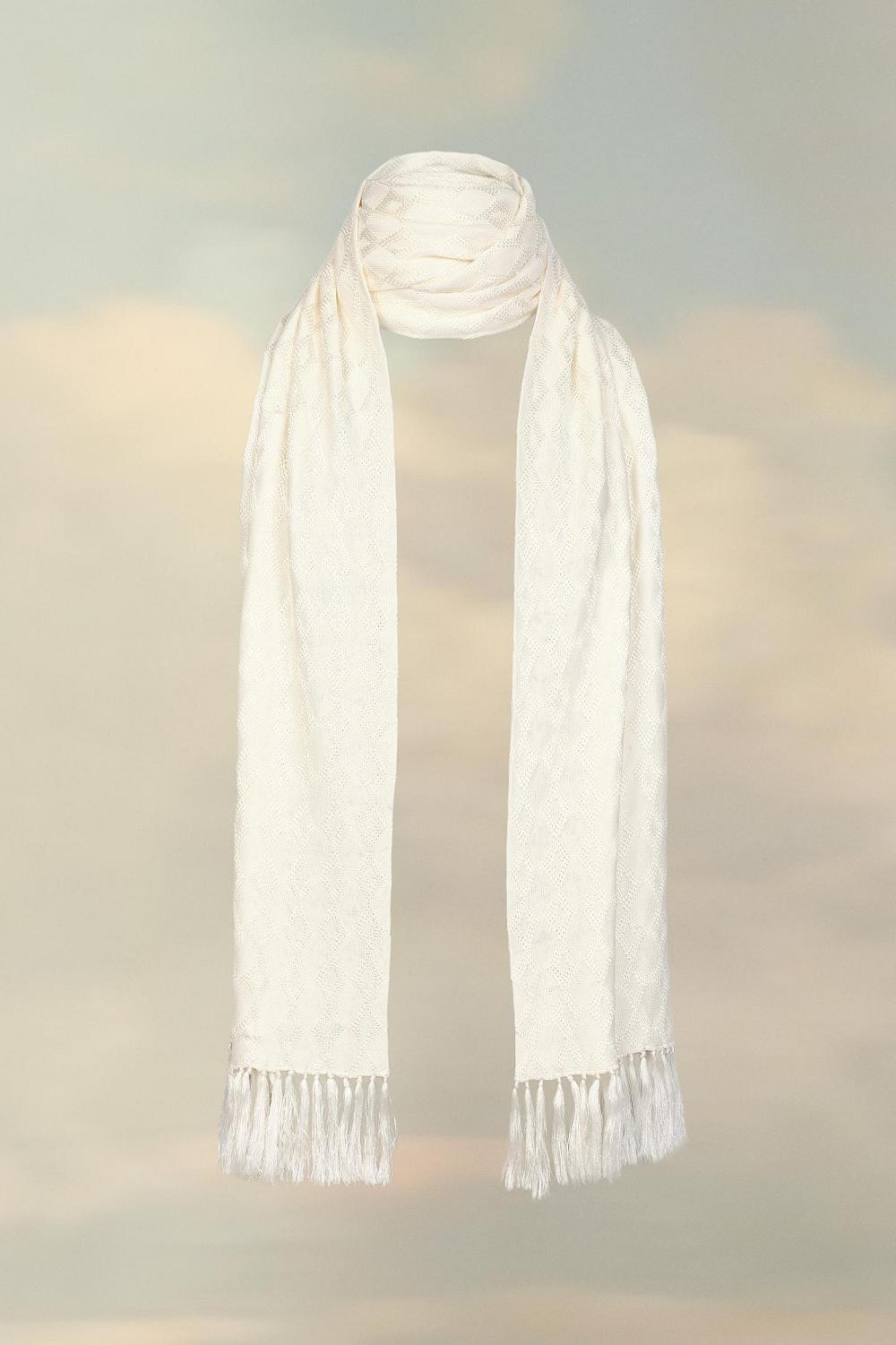 White Maison Margiela Knitted Scarf | AU_MM23343