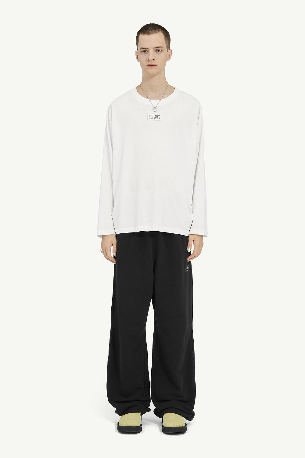 White Maison Margiela Long Sleeved Numeric Signature T-shirt | AU_MM41563