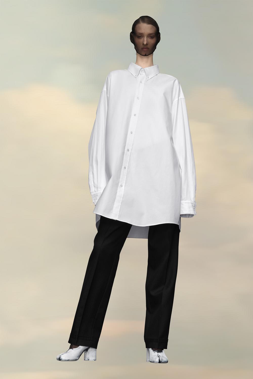 White Maison Margiela Organic Cotton Oxford Shirt | AU_MM24038