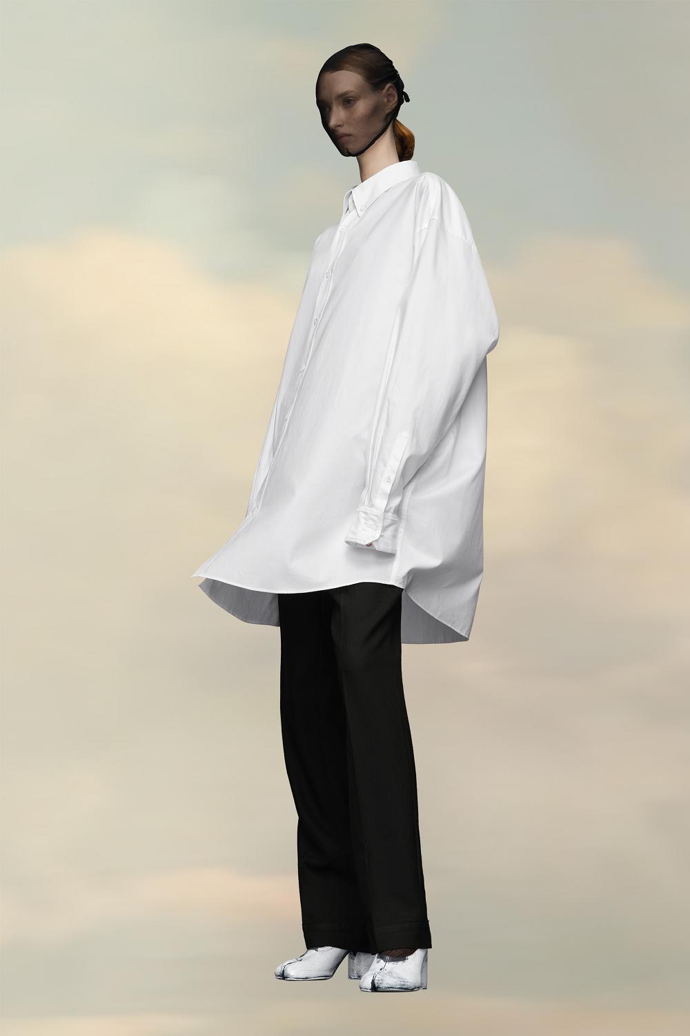 White Maison Margiela Organic Cotton Oxford Shirt | AU_MM24038