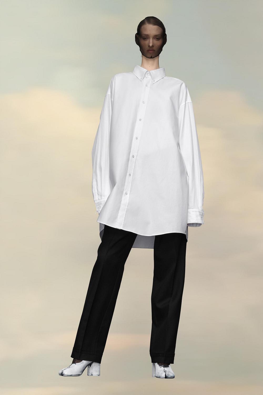 White Maison Margiela Organic Cotton Oxford Shirt | AU_MM41703