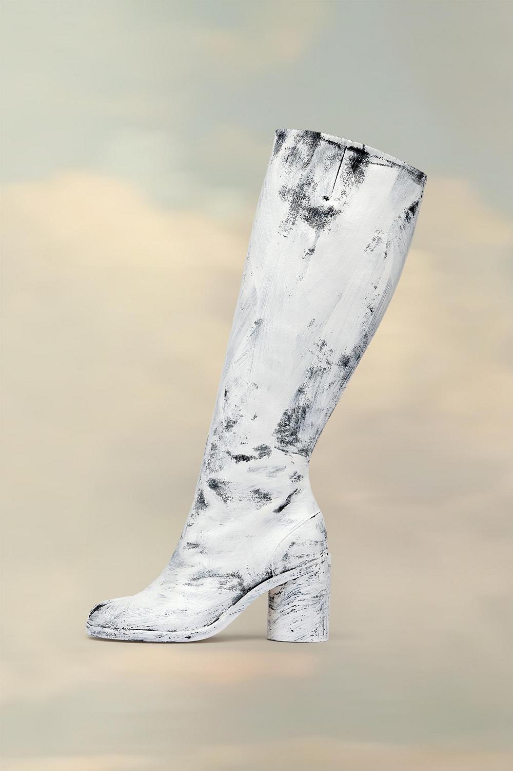 White Maison Margiela Tabi Bianchetto Knee-high Boots | AU_MM74738