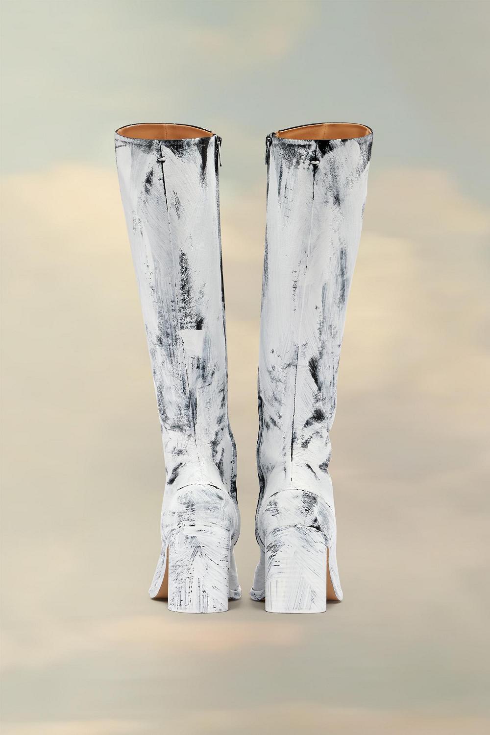 White Maison Margiela Tabi Bianchetto Knee-high Boots | AU_MM74738